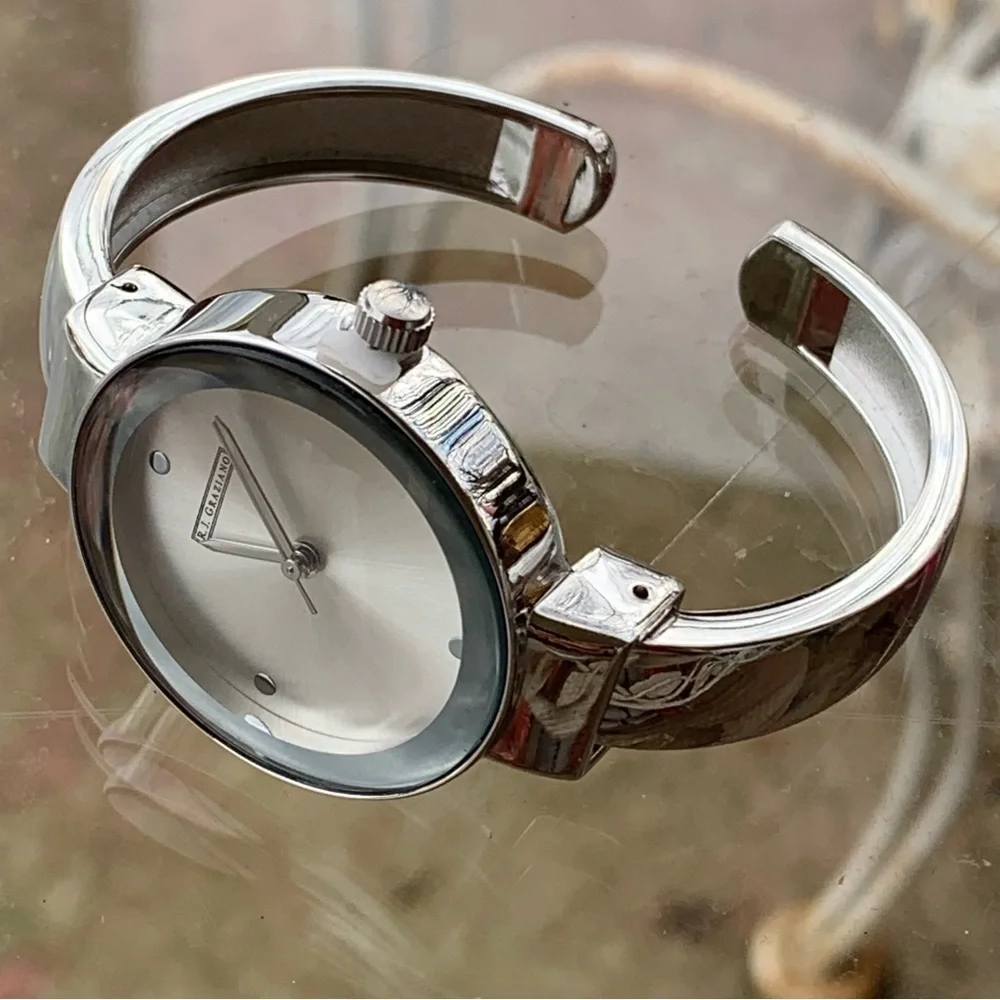 R.J. Graziano Ladies Wristwatch Silvertone Small Wrist Size